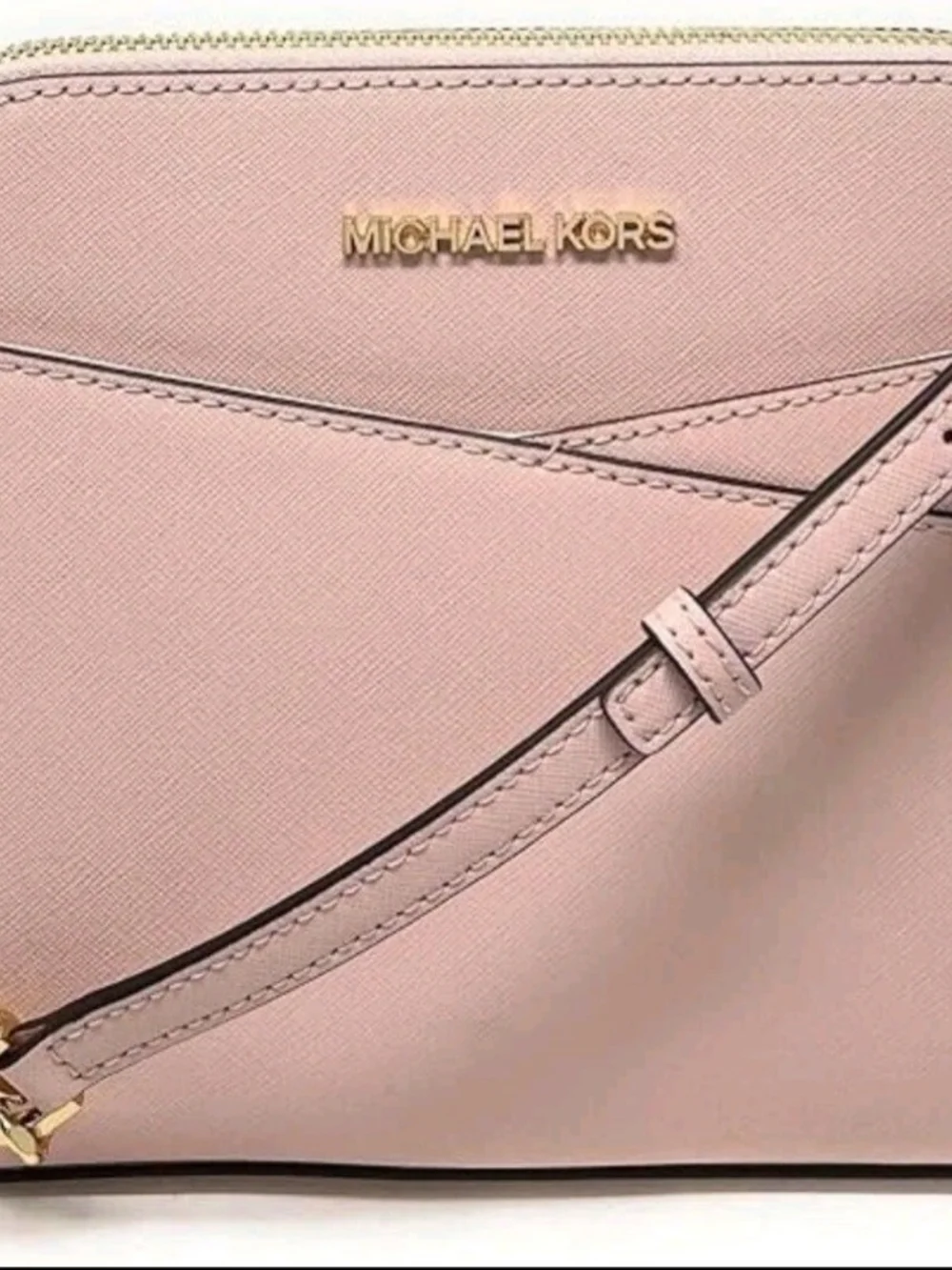 Michael Kors Pale Pink Chain Strap Crossbody Bag